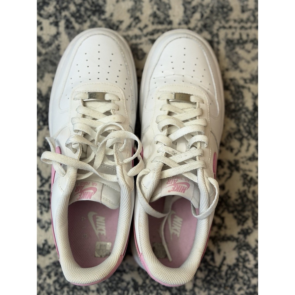 Nike Air Force 1 '07 Bubblegum White Pink Leather Sneakers FJ4146-101 sz 9.5 - Picture 9 of 11